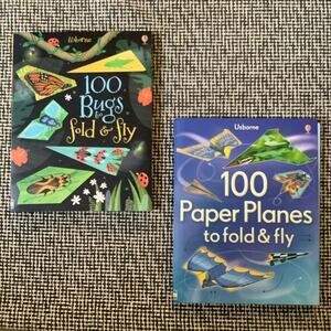 100 Bugs To Fold & Fly / 100 Paper Planes To Fold & Fly Bundle New
